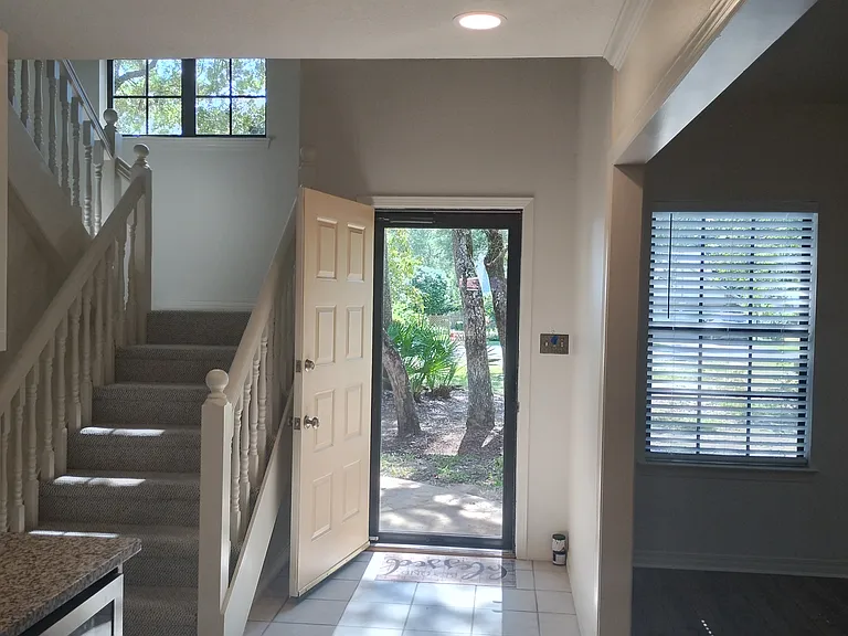 Looking out the front storm door