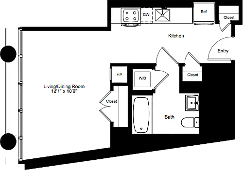 Floor plan Studio J 2