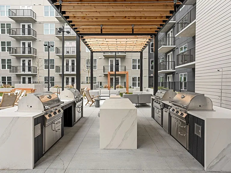 Spacious outdoor grilling area