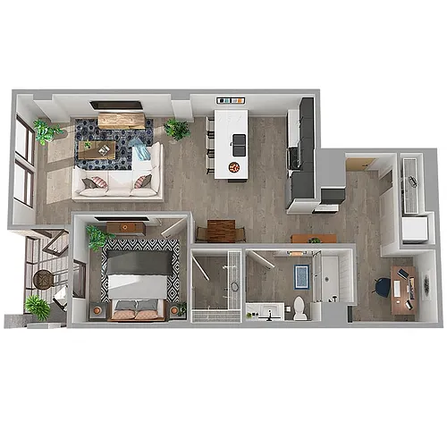 Floor plan 1x1D-3