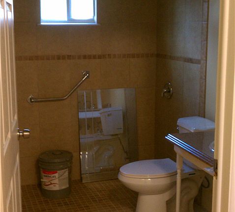 Bathroom roll in shower