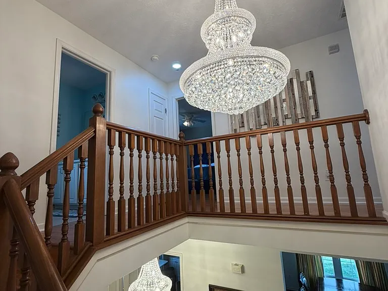 View from the first landing between the first and second floor