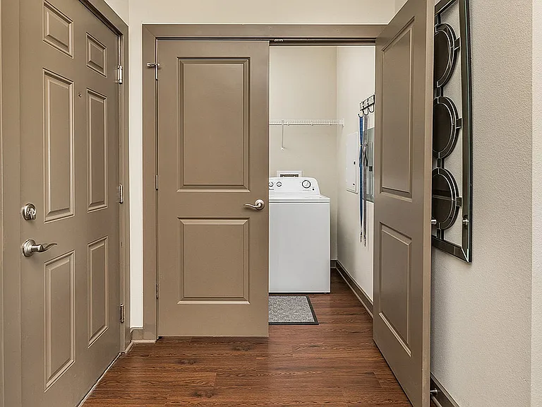 Yes, laundry day just got a glow-up. Every apartment includes a full-size washer and dryer, so you can skip the laundromat hustle.