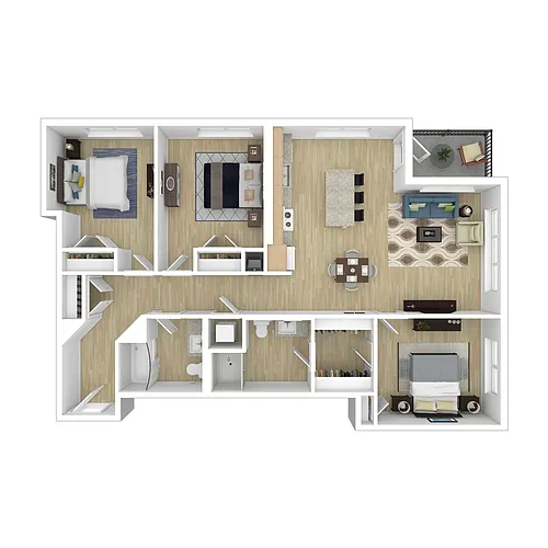 Floor plan 3 Bedroom 2 Bathroom