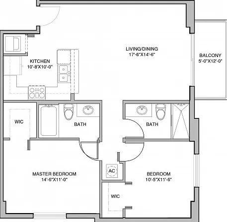 Building B - 2 Bedroom, 2 Bath Building B - 2 Bedroom, 2 Bath