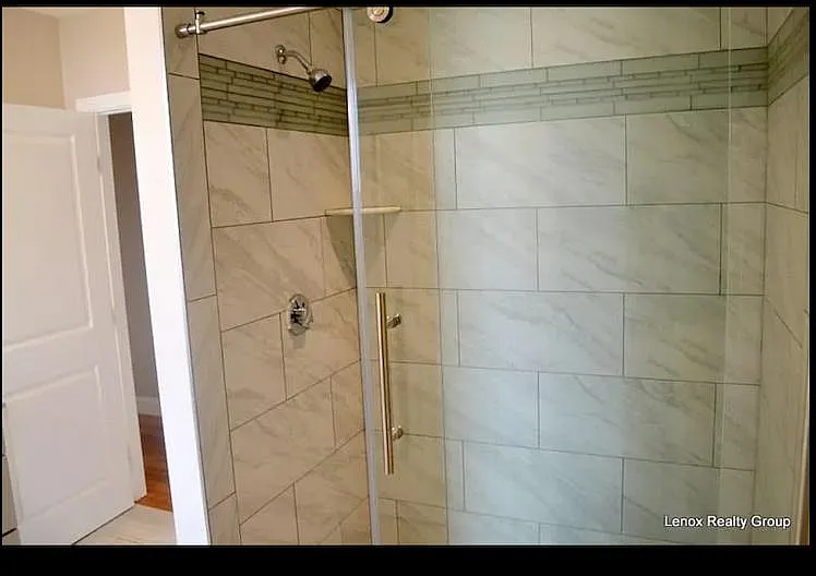 Marble Tiled Standing Shower