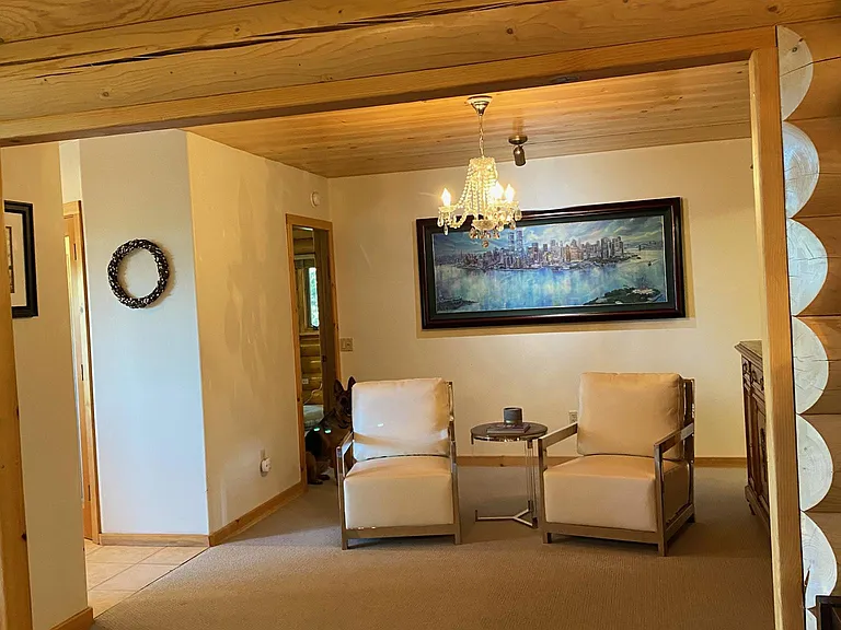 Sitting area outside master bedroom suite.