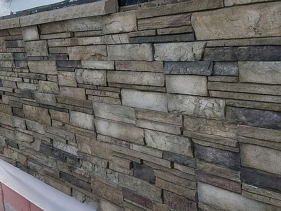 Stone installed on front 