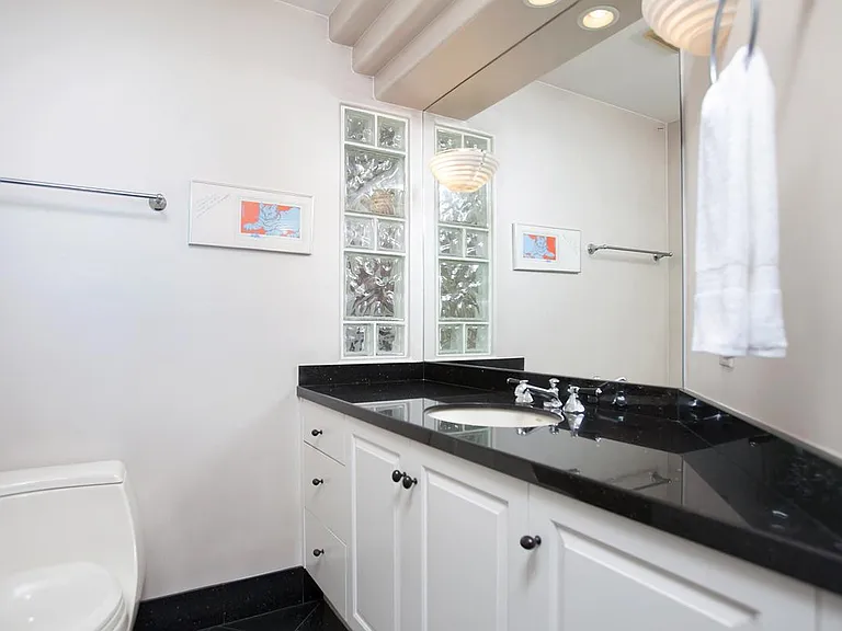 Upstairs powder room