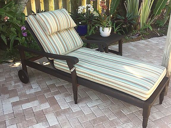 Pavers area in shady yard