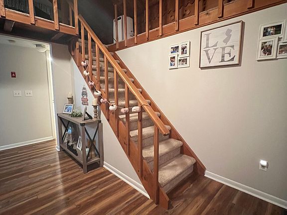 Stairs to loft from living room