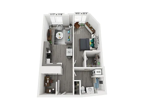 Floor plan M1BW/DEN-1N