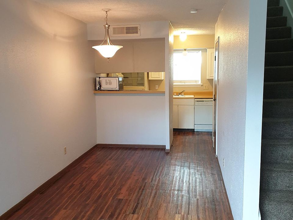 Open-plan living and dining room and kitchen.