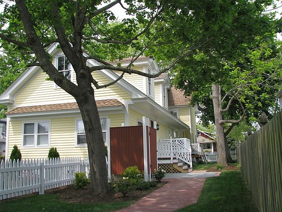 Outside showers/brick paths