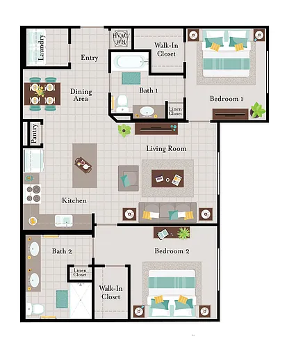 Floor plan 2X2
