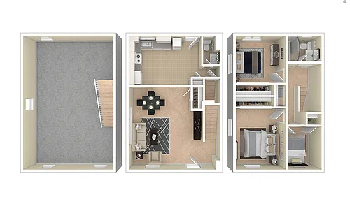 Floor plan 3 BEDROOM w/BASEMENT