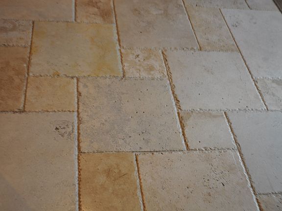 Travertine flooring