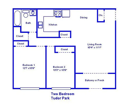 Floor plan Two Bedroom