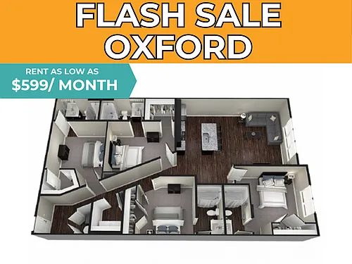 Floor plan 4BR/4BA - Oxford
