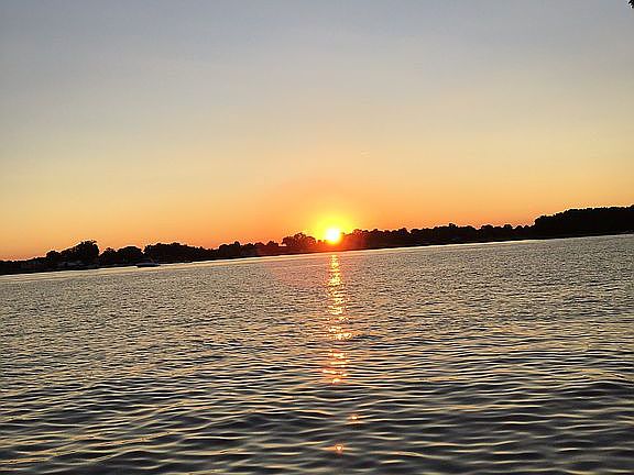 View of sunset from sunroom