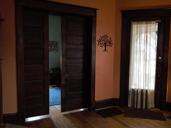 Functioning pocket doors