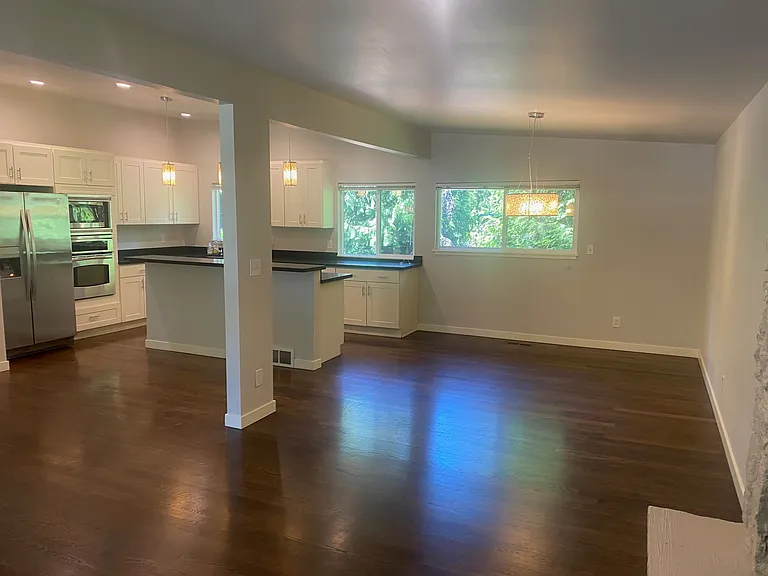Dining area and kitchen