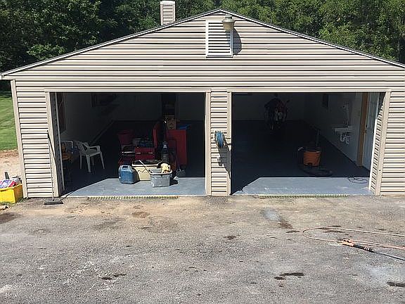 2 car garage- w/10' doors
 