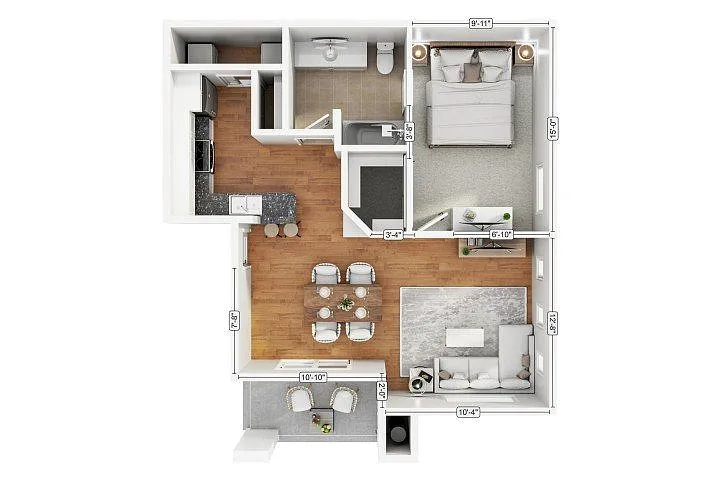 Floor plan 1B1
