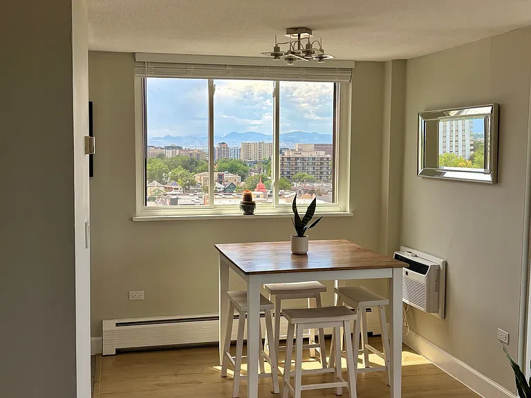 Kitchen table view from the living room