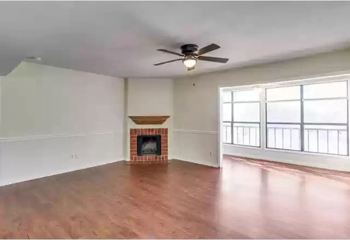 Living room fireplace - 11480 Audelia Rd #237