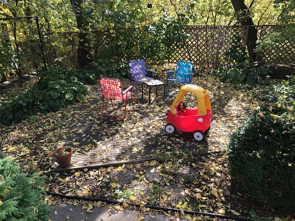 Fenced-in private backyard