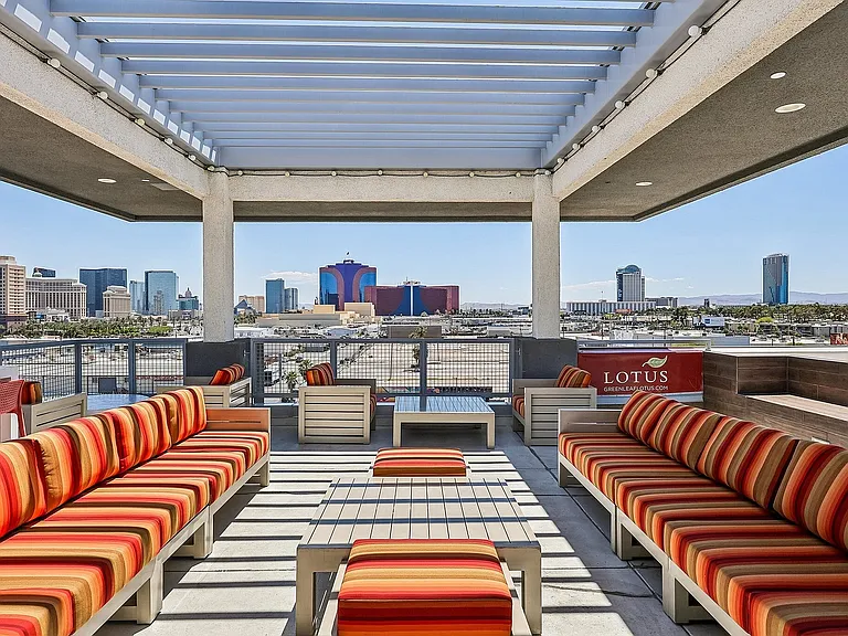 Rooftop Sky Lounge with Mountain Views
