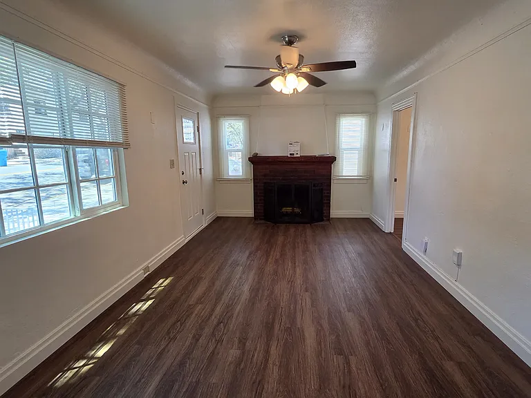 Living room with fireplace