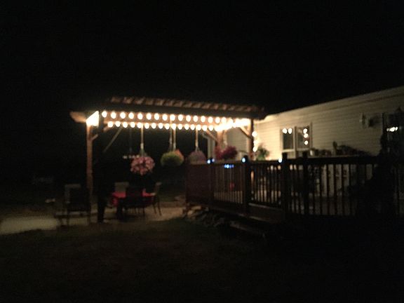 Back Patio at night 