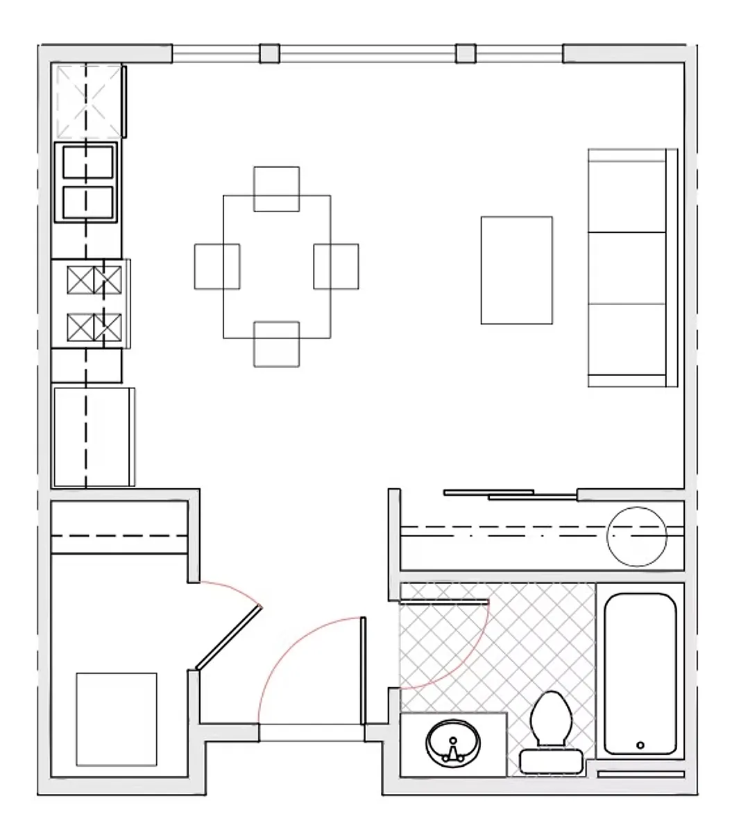 Floor plan AP1 - Studio