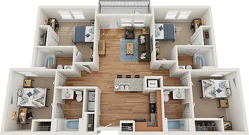 Floor plan 4x4 Balcony - Classic