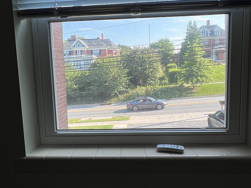 View of Main Street from left window in Living Room