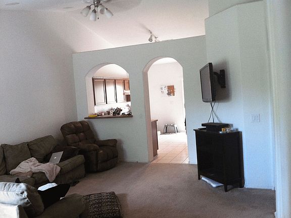 Living room and kitchen from front door