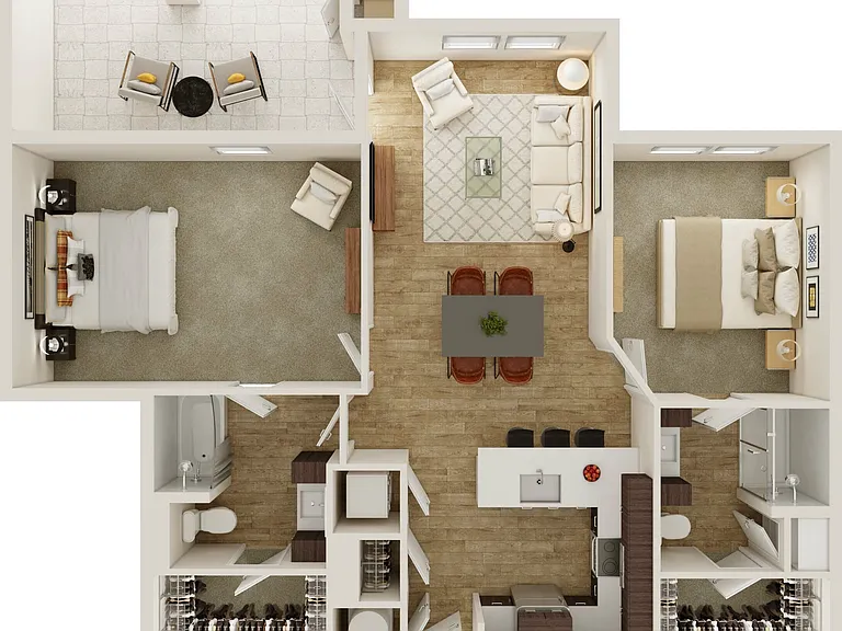 2 Bedroom | 2 Bath | 1128 SF 2 Bedroom | 2 Bath | 1128 SF
