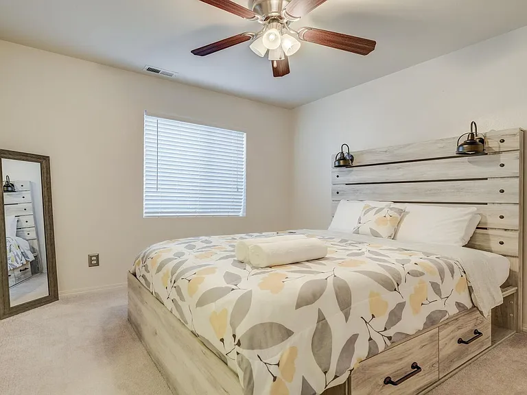 Basement Bedroom with a Queen