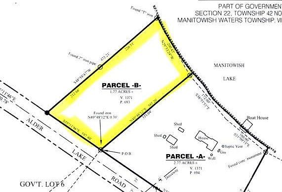 Plat Manitowish Lake Lot