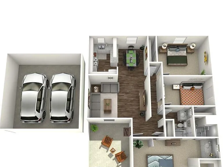3 Bedroom 2 Bath Upstairs