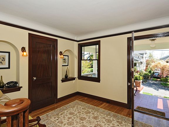 The foyer, looking outside