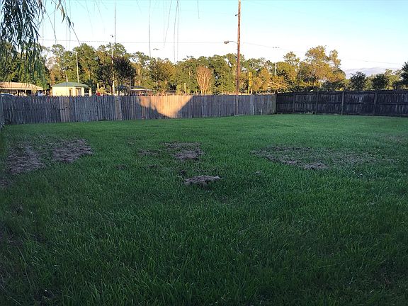 Large fenced backyard