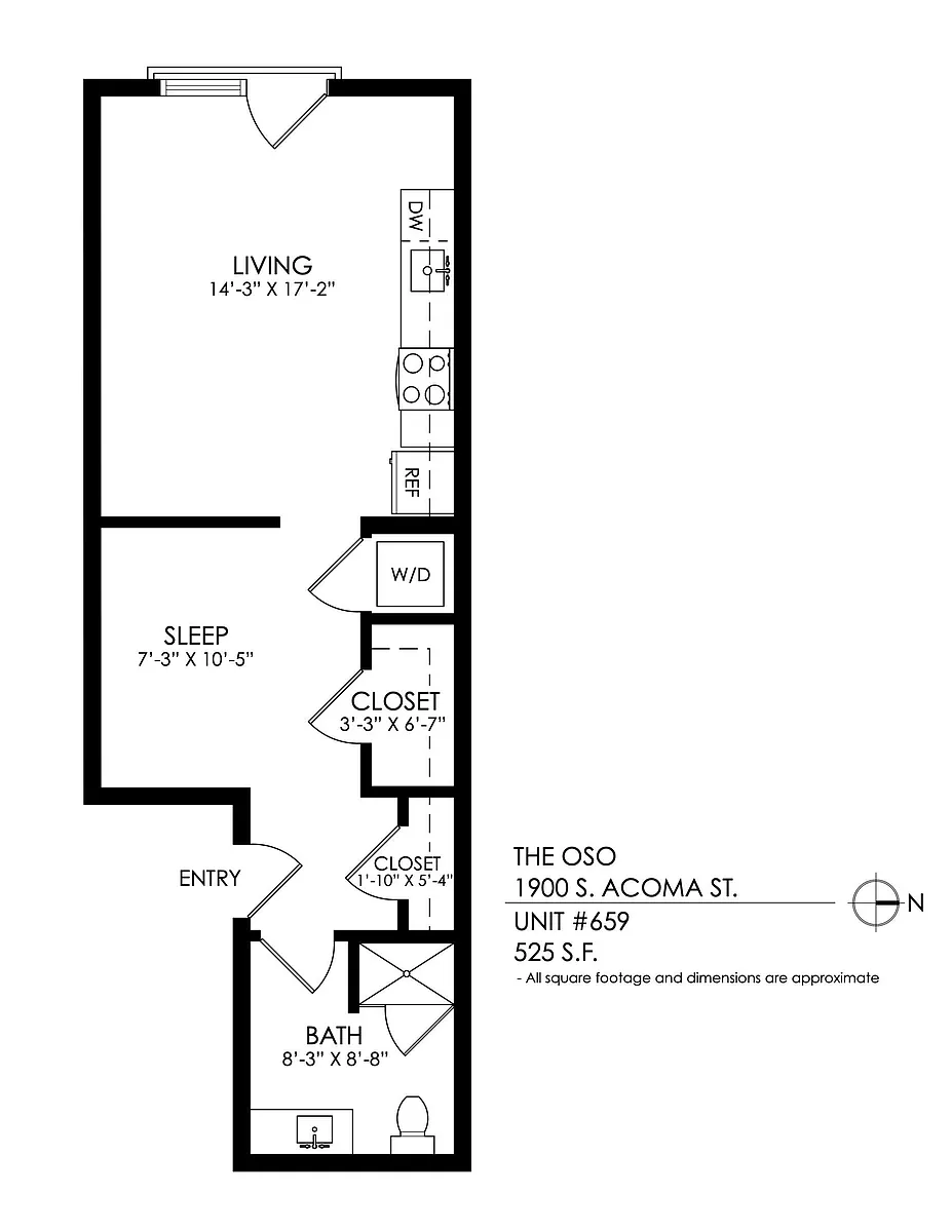 Floor plan ADU 1x1i