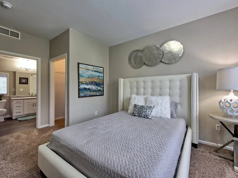 Bedroom with Attached Bathroom and Walk-In Closet