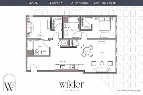 Floor plan 2 Bedroom D