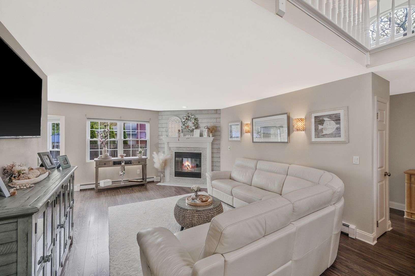  Living Room with Wood Burning Fireplace
