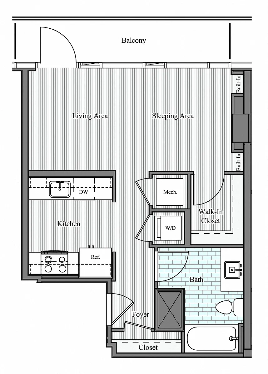 Floor plan Studio B