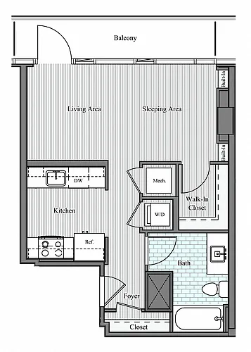 Floor plan Studio B